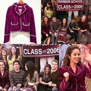 ASO Taylor in The O.C. Cynthia Steffe Vintage Velvet Blazer
